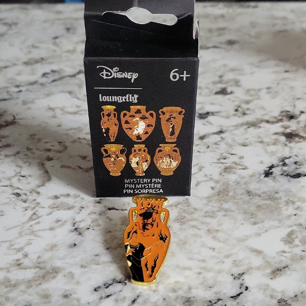 Disney Loungefly Hades Orange and Black Pin